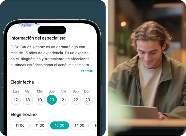 Interfaz de agendamiento de consultas