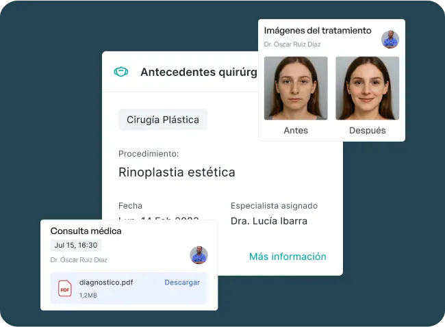 Historial clínico en la app